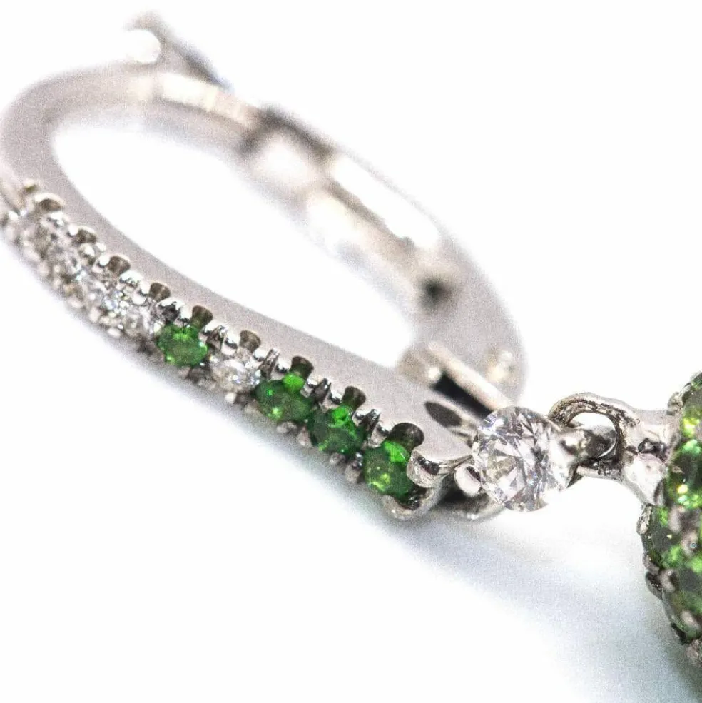 WERTER - Boucles d'oreilles en or et Tzavorites