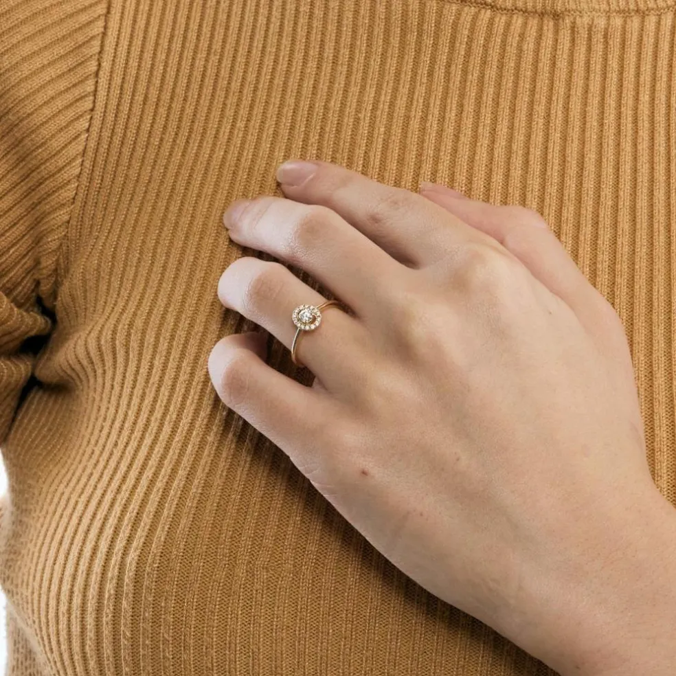 ZEINA - Bague Or rose et Diamants